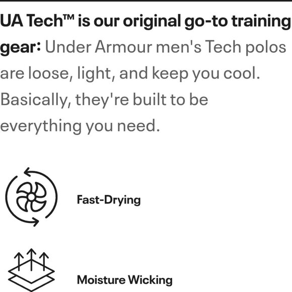 UNDER ARMOUR TECH MEN'S POLO IN ROYAL BLUE /3XL(ALSO LABELED 3TG/3EG) LOOSE FIT - Picture 11 of 12